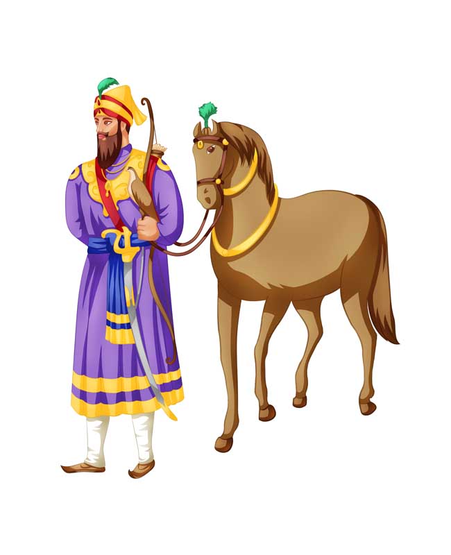 کلیپ آرت لایه باز پادشاه با اسب