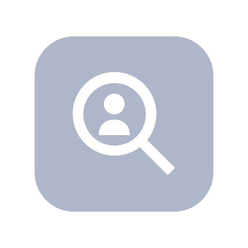 طرح با کیفیت آیکون جستجوی مخاطبین