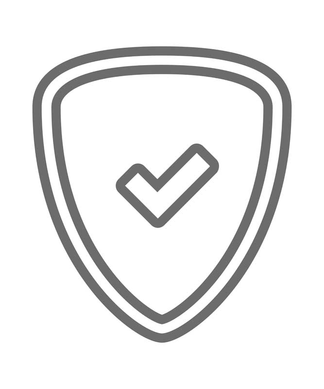 طرح با کیفیت آیکون تایید سپر امنیتی