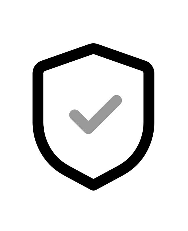 طرح با کیفیت آیکون سپر امنیتی مشکی