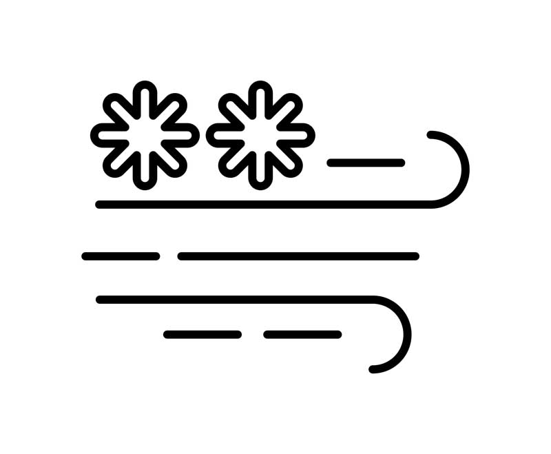 طرح با کیفیت آیکون طوفان و برف