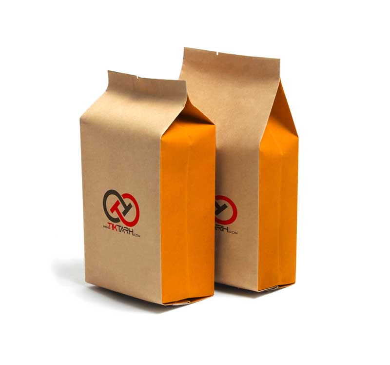 طرح موکاپ دو عدد کیسه پاکتی کنار هم