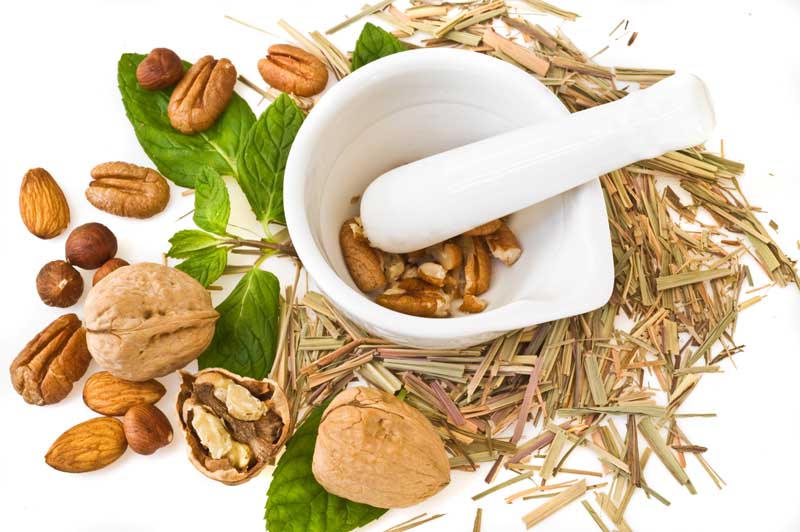 عکس لارج فرمت مغز های آجیل و هاون
