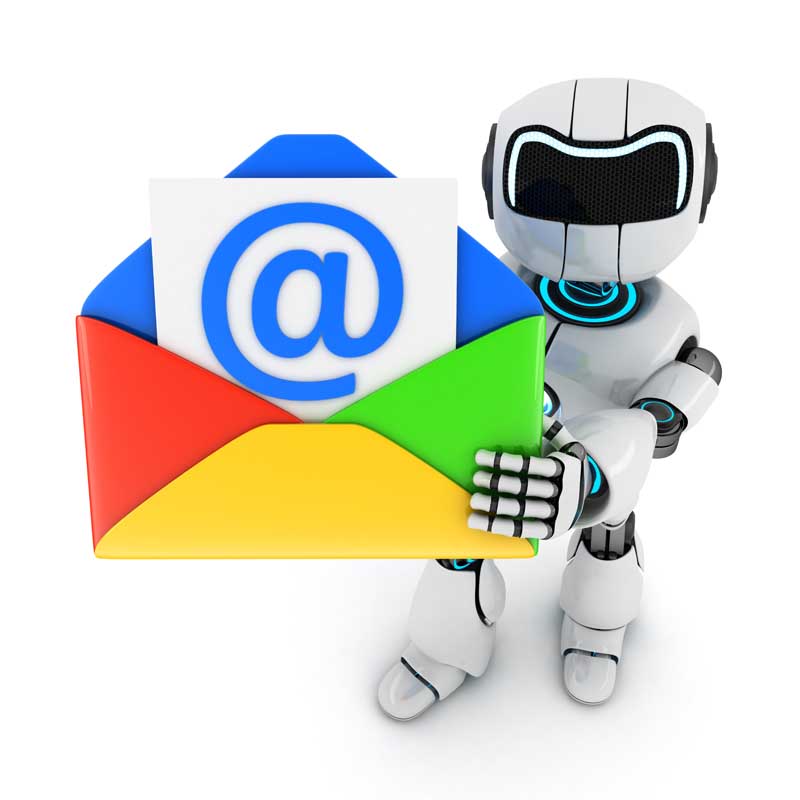 عکس با کیفیت ربات گوگل و ایمیل
