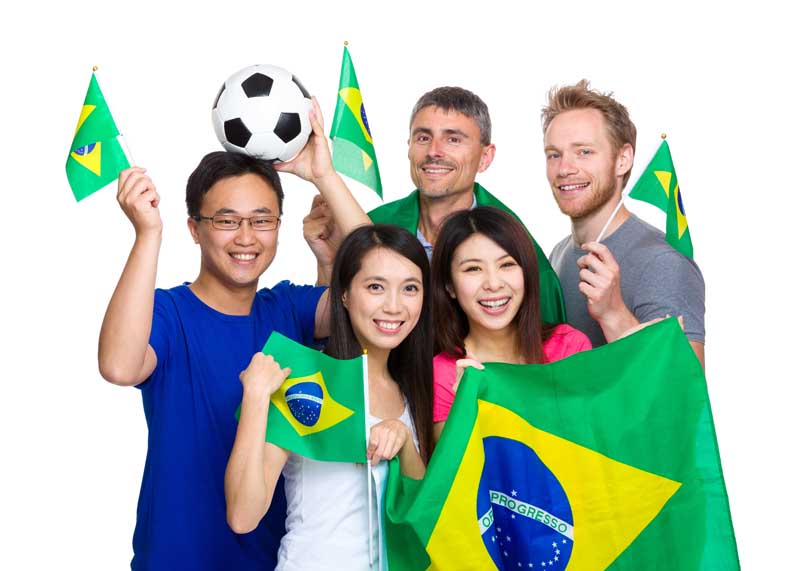 عکس گرافیکی هواداران تیم برزیل