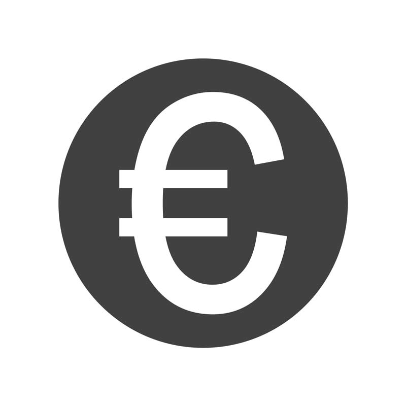 کلیپ آرت لایه باز نماد یورو