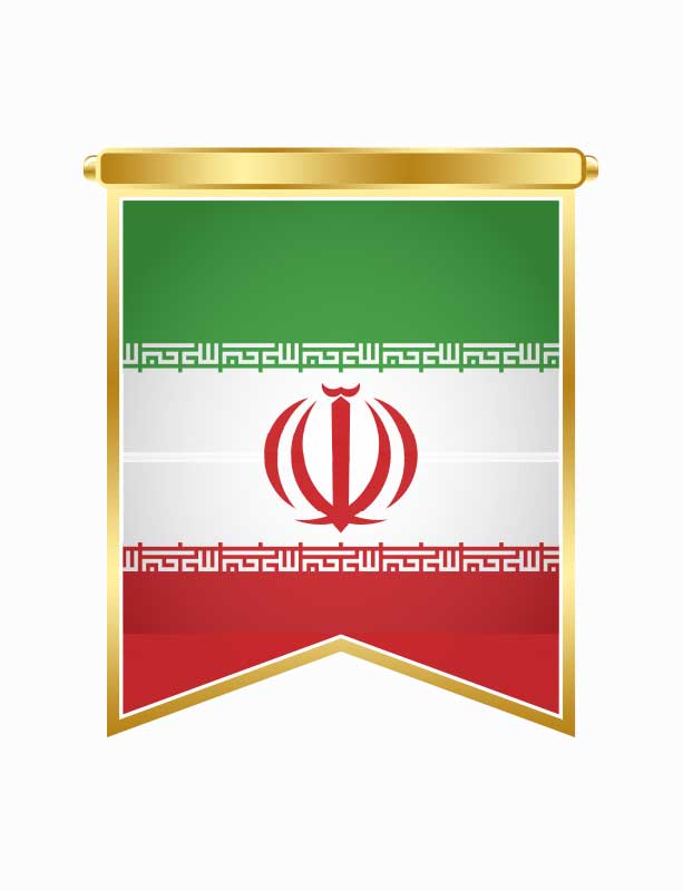 دانلود طرح لایه باز پرچم آویز ایران