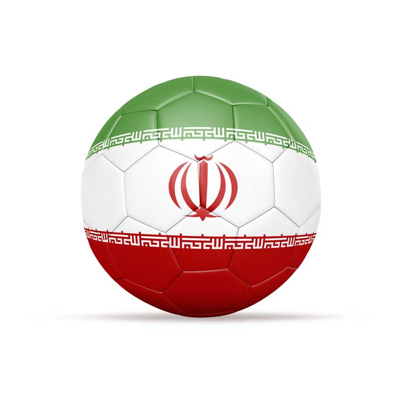 دانلود طرح لایه باز پرچم ایران و توپ فوتبال