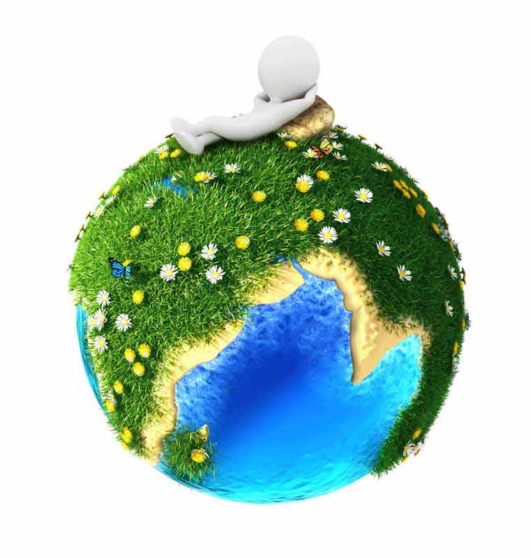عکس سه بعدی از زمین سبز