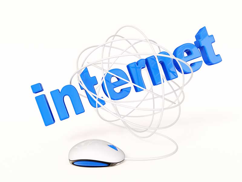 عکس سه بعدی از نوشته اینترنت