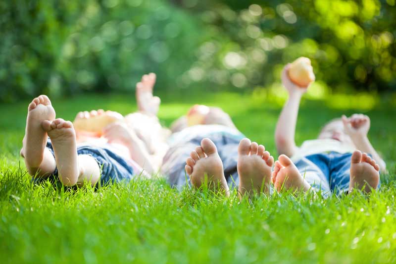 دانلود تصویر با کیفیت کودکان خوابیده در چمن