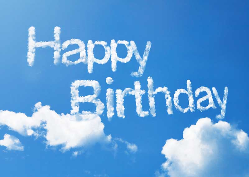 عکس از نوشته Happy Birthday با ابر