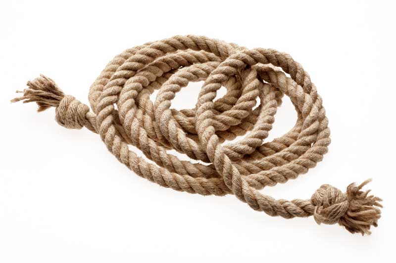عکس زیبا از طناب دو سر گره
