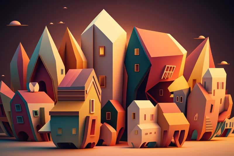 تصویر باکیفیت پس زمینه شهر فانتزی