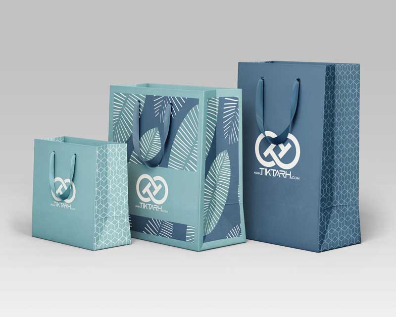 طرح موکاپ ساک خرید در سه سایز