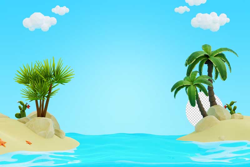 دانلود طرح لایه باز پس زمینه جزیره