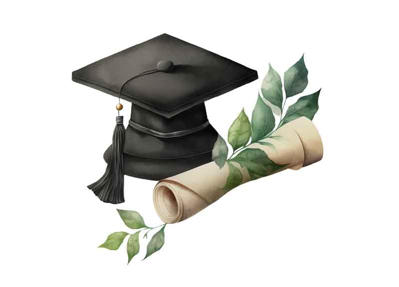 دانلود طرح نامه و کلاه فارغ التحصیلی و برگ سبز