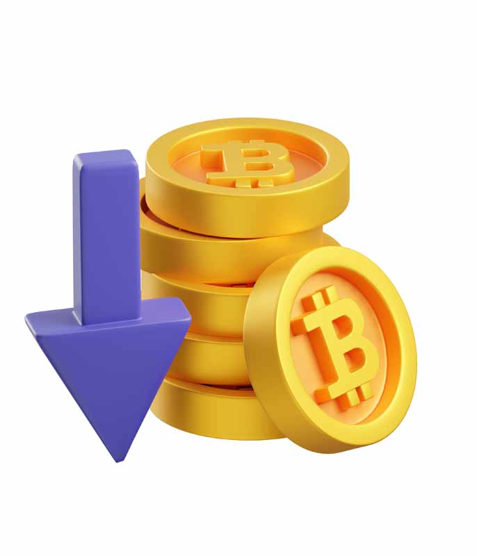 دانلود طرح آیکون سقوط بیت کوین