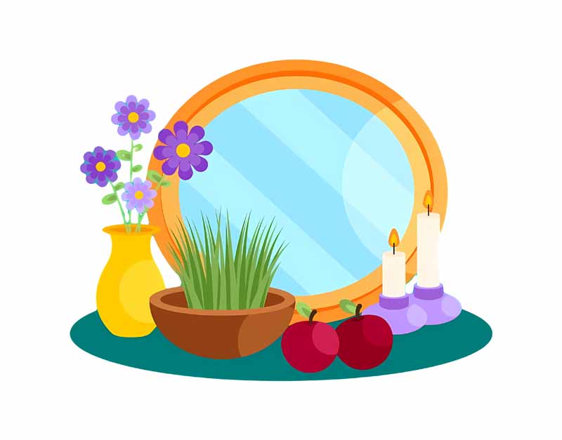 دانلود طرح آینه و گل بنفش