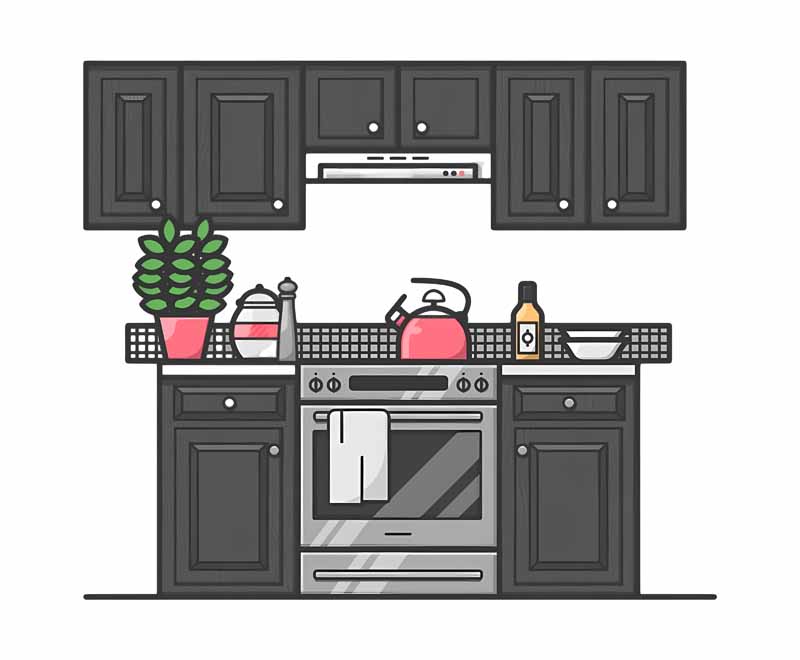 دانلود طرح کابینت آشپزخانه مشکی