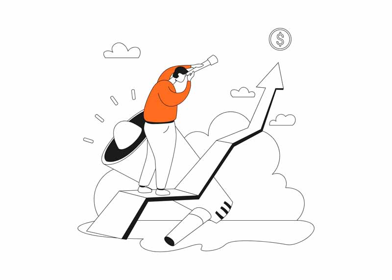وکتور مفهومی تلاش برای پول
