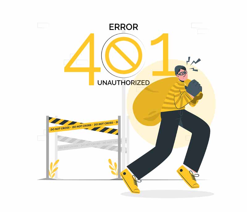 دانلود وکتور مفهومی ارور 401