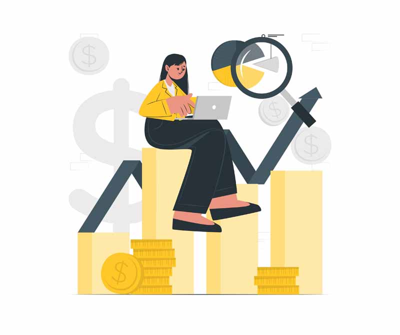 دانلود وکتور مفهومی بازار مالی و ارز