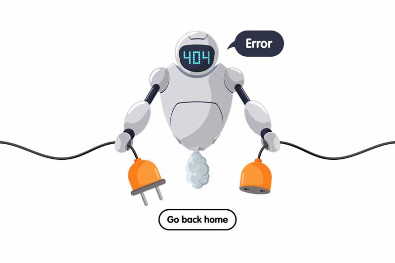 دانلود طرح لایه باز ارور 404 خرابکاری ربات