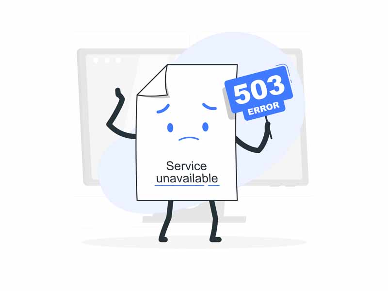 دانلود طرح لایه باز ارور 503 غیر قابل دسترس