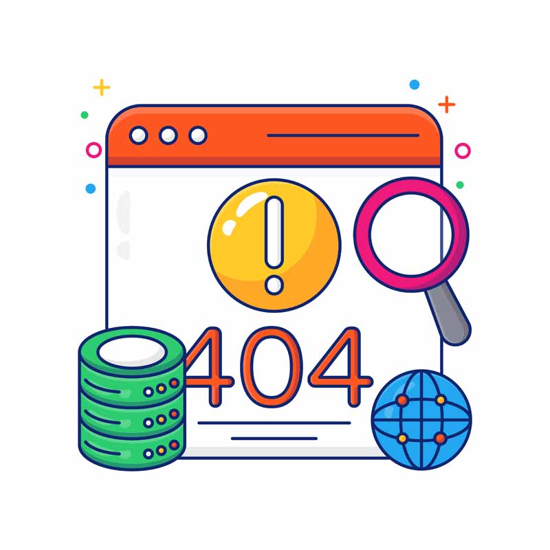 طرح لایه باز ارور 404 و علامت تعجب