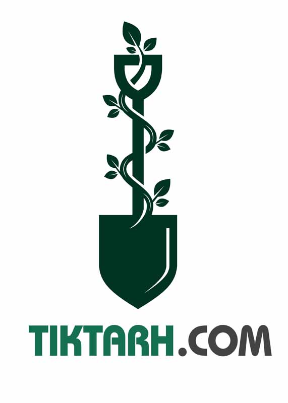 لوگو لایه باز بیلچه با گیاه پیچیده بر آن