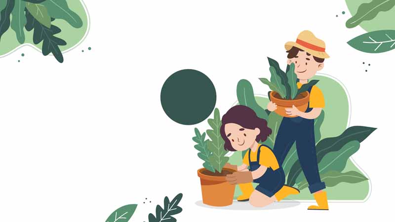 طرح لایه باز پس زمینه  باغبان
