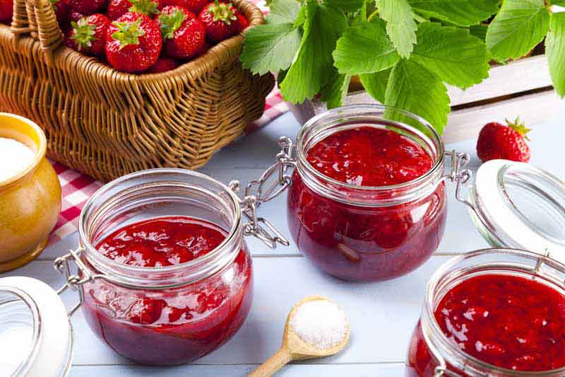 عکس زیبا از مربای توت فرنگی