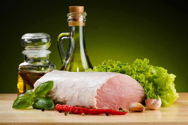 عکس با کیفیت از گوشت و سبزی