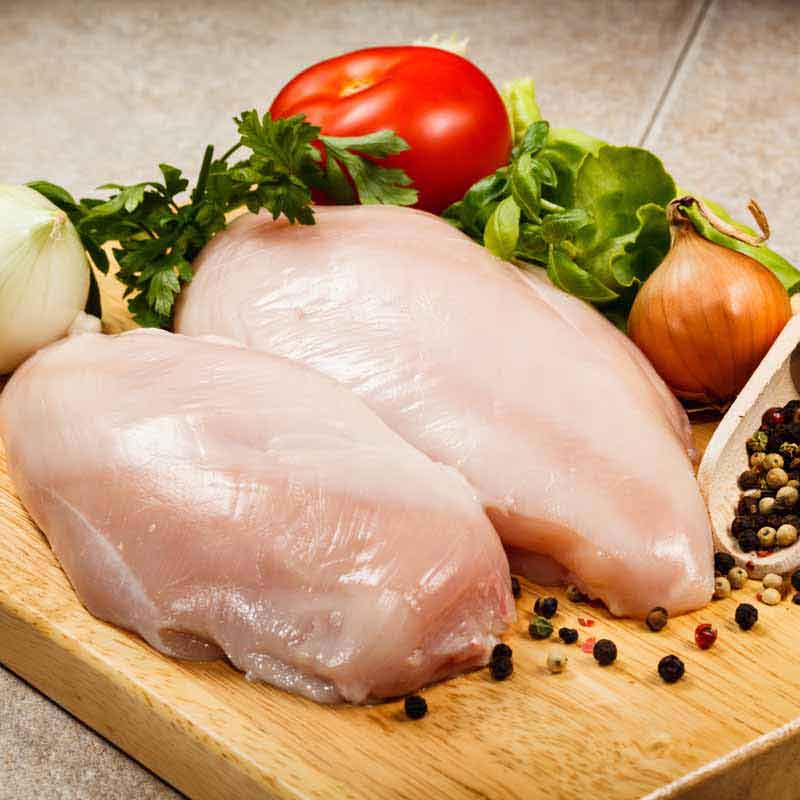عکس با کیفیت از گوشت مرغ و سبزی