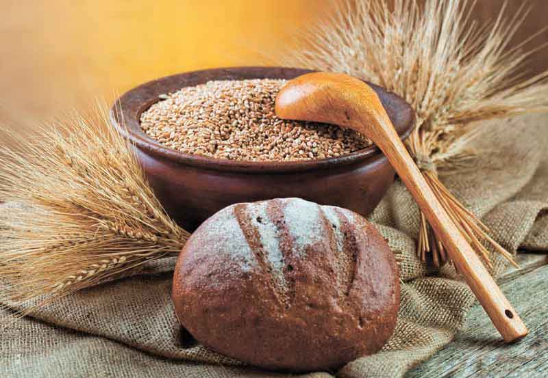 تصویر با کیفیت از نان قرمز و گندم