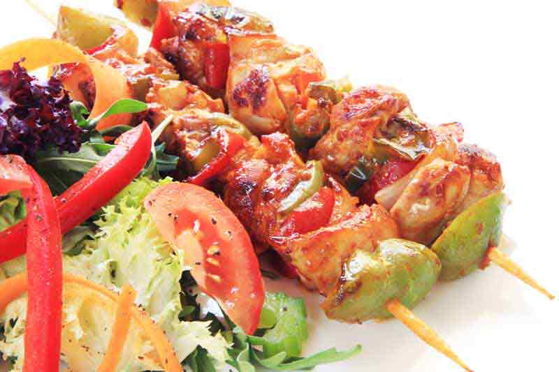عکس لارج فرمت از دو سیخ جوجه کباب