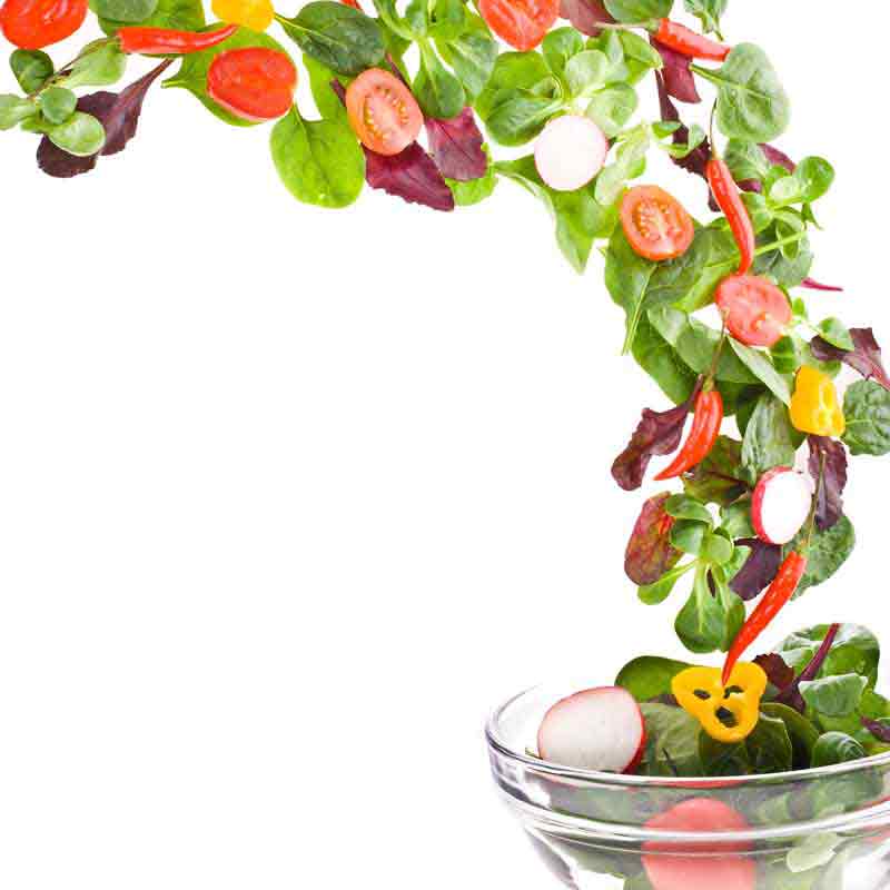 عکس با کیفیت از سالاد با کاسه دشیشه ای