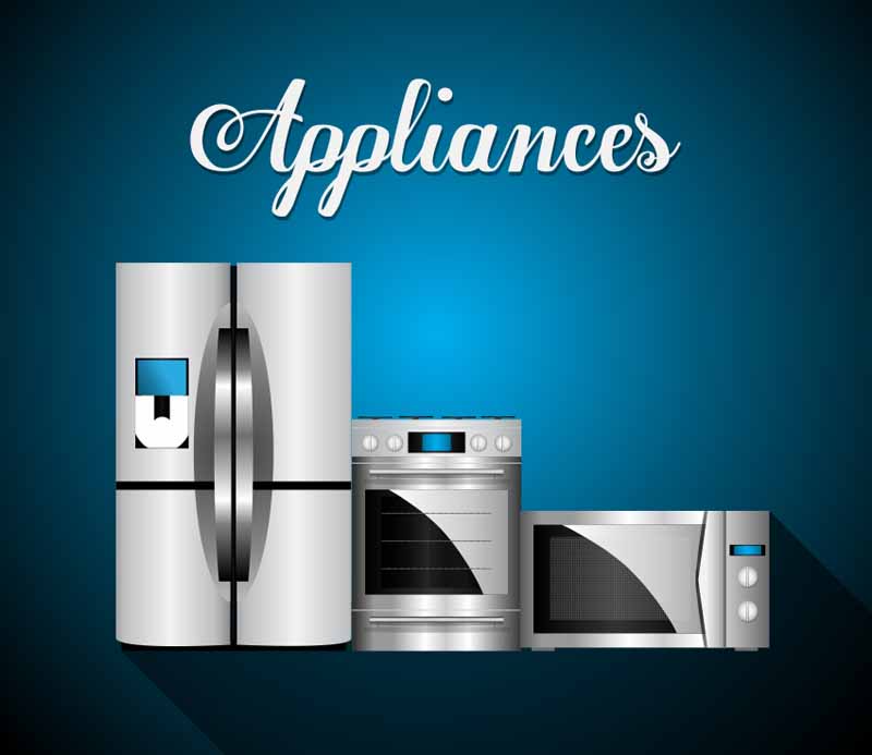 طرح لایه باز پس زمینه لوازم خانگی