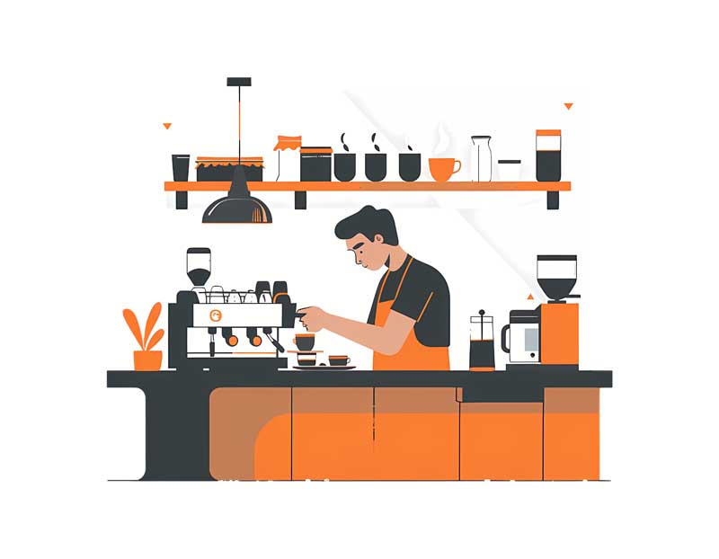 دانلود وکتور مفهومی کافی شاپ