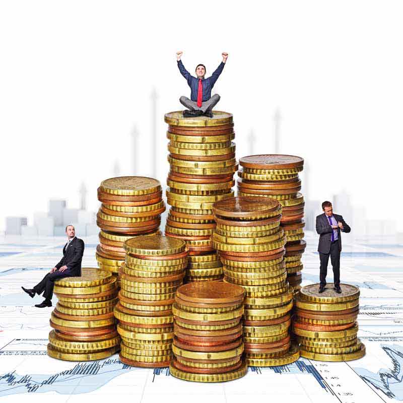 عکس با کیفیت از ستون سکه ها و موفقیت