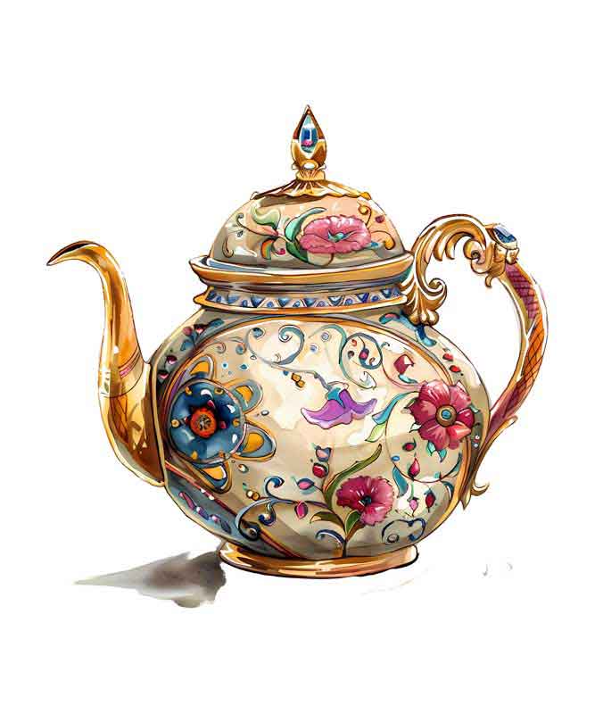 دانلود طرح قوری چای چینی
