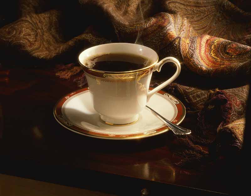 عکس زیبا از فنجان قهوه با قاشق