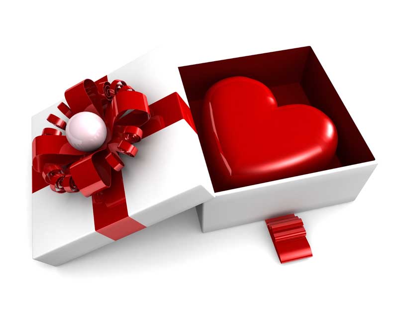 دانلود عکس قلب قرمز در قوطی سفید