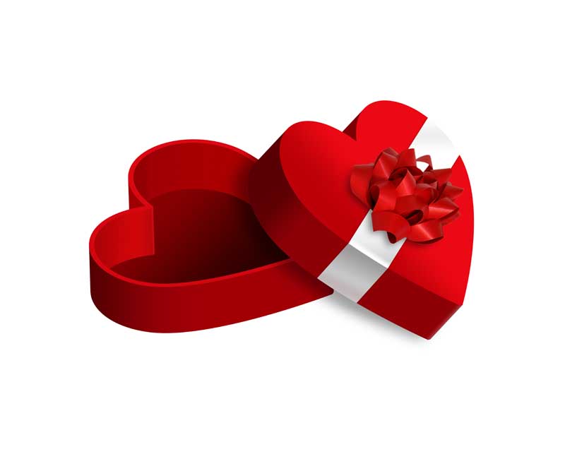 دانلود عکس قوطی قلب نوار دار