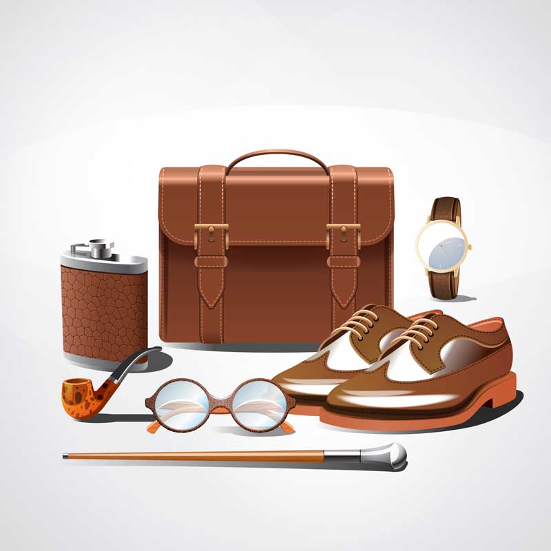 طرح لایه باز پس زمینه تجهیزات مردانه