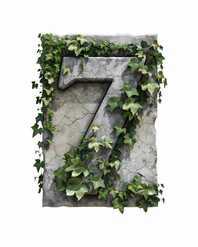 دانلود طرح عدد 7 با گل