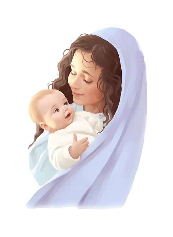 دانلود طرح کودک در آغوش مادر