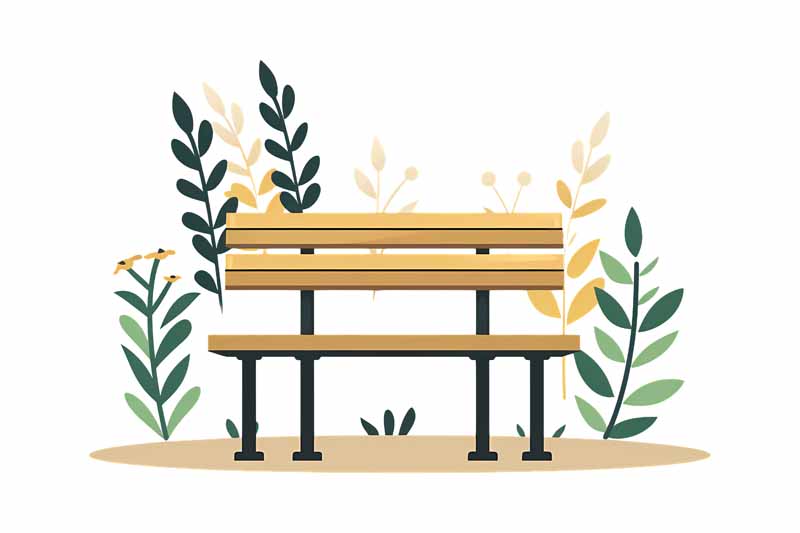 دانلود طرح نیمکت کنار گل