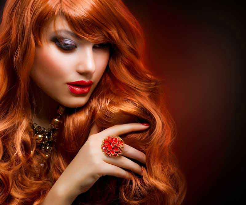 عکس لارج فرمت آرایش موی نارنجی